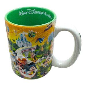 Walt Disney World Parks Grandpa Mug 16 Oz Ceramic Colorful Characters Vintage